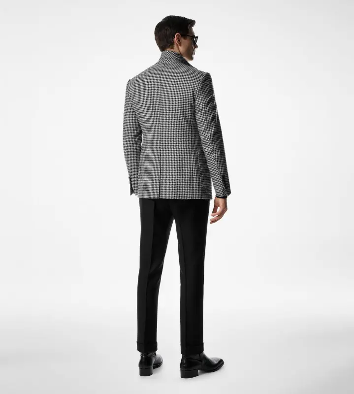 PIED DE POULE SHELTON JACKET BLACK AND WHITE online